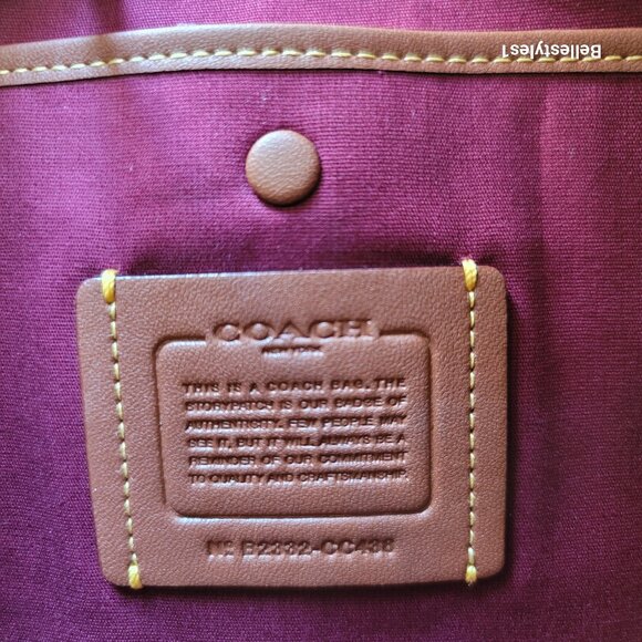 COACH Cary Signature Canvas & Calf Leather w Convertible Straps Crossbody 🎈$238 - Picture 15 of 16